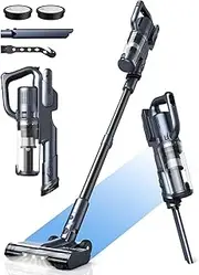 [MIUZZY] 30 kPa Cordless Vacuum Cleaner, 50 Minutes Runtime Cordless Vacuum Cleaner, Self-Standing, Tangle-Free, Lightweight and Powerful for Hard Floors, Carpets, Cars and Pet Hair