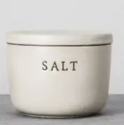 New Salt Cellar Hearth & Hand Magnolia Rustic Stoneware Lidded Jar Joanna Gaines