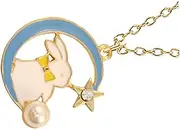 WRITWAA Necklace Plushies Charm Unicorn Jewellery Bunnies Bunny Bracelets Friendship Bracelet Kit Jewelry Doll Loom Jewelry Alloy Blue
