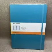 Moleskine Classic Notebook, 192 PAGES, XL (7.5" x 9.5") Hard Cover Blue Reef