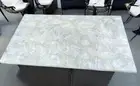 36"x24" White Quartz Stone Kitchen Slab Countertop Table Handmade Crystal Decors