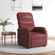 Generic Stand up Massage Chair Wine Red Faux Leather