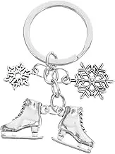 Snowflake Ice Skating Keychain Lightweight Stylish Key Holder for Winter Sports Lovers Compact Design for Easy Carrying Women Wallet Chain