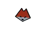 Embroidery patch sew badge iron on glue transfer fox head ref3