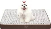 Waterproof Dog Bed Mat Reversible, Cool and Warm Crate Pad Coffee and Gray