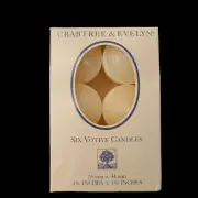 NOS Vintage Crabtree & Evelyn Freesia Fragranced Votive Candles Pack Of 6