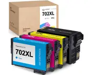 4x Generic 702XL Ink Cartridge For Epson Workforce WF3725 WF3730 WF-3720