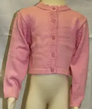 JACADI Girl's Balade African Marigold LS Cotton Cardigan Sz 4 Years NWT $58