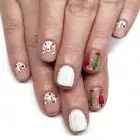 Christmas Press On Nails Lovely False Nails with Christmas Tree Designs