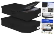 Under Bed Storage, Large Underbed Storage Containers with Lids, dorm Black