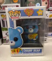 Funko POP! Care Bears 40th Champ Bear #1203 INCL PROTECTOR