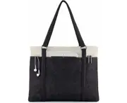 WSECOMM Women Laptop Tote Bag Canvas Handbag Purse Shoulder Bag