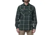 Hard Yakka Mens Check Flannel Open Front Shirt Y07752 - Green Check