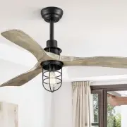 42Inch Ceiling Fans with Lights and Remote Control Farmhouse Flush Mount Ceil...