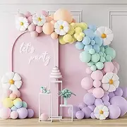 LDFWAYAU 159Pcs Rainbow Balloon Arch Garland Kit - Pink Yellow Blue Purple Green Balloons Flower Balloons with Balloon Accessories for Baby Shower Wedding Birthday Girl Party Decorations (Q29F)