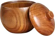 LIGIGWASH Elegant Wood Storage Container Seasoning Boxes Lid Kitchen Condiment Box Spatula Holes for Easy Access for Home Restaurant