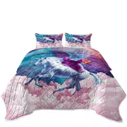 Awesome Crazy Art Space Pizza Sloth on Unicorn Coverlet
