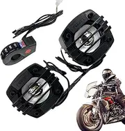 Handlebar Speakers for Motorcycle - Portable Handlebar Mount Speakers Sound,Radio Amplifier, Audio Amp System, HiFi Sound Motorcycle Stereo for ATV and UTV