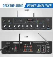 Pyle PT506BT 600W Desktop Audio Power Amplifier Bluetooth Receiver System
