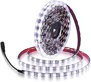 ALITOVE 16.4ft 5050 SMD Black PCB Cool White LED Flexible Strip Ribbon Light 5M 300 LEDs Waterproof IP65 for Home Garden Commercial Area Lighting