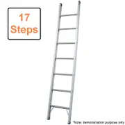 Indalex 17 Step Single Aluminium Ladder 5.5m 13kg