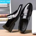 WOOL🔥 2023 FORMAL DRESS BLACK LEATHER MAN LOAFERS SHOES FOR