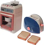 ERINGOGO 2sets Boy Girl Pretend Play Toy Mini Oven Toaster Simulation Kitchen Accessories for Toddlers Engaging Cooking Baking Experience Sparks Imagination Creativity