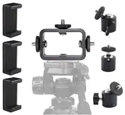 Tripod Mount Adapter Kit for 3 Devices. Works with Smartphones, iPhone, Andro...
