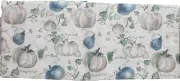 Peva Vinyl Tablecloth, 52"x52" Square, FALL, WHITE & BLUE PUMPKINS, Harvest Home