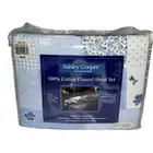 Ashley Cooper Full Flannel Sheet Set Fitted Flat Pillowcases Quilt Time Blue