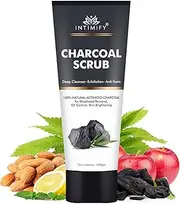 Charcoal Face Scrub For Men & Women For Glowing & Oily Skin, Exfoliating Face Scrub Blackhead Removal, De Tan Scrub 100 gm (Pack of 1)