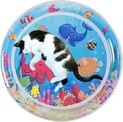 Water Sensory Playmat for Cats - Cat Water Mat | Thickened Sensory Water Mat | Cat Sensory Water Mat | Pet Water Sensor Pad Interactive Toys for Cats to Alone