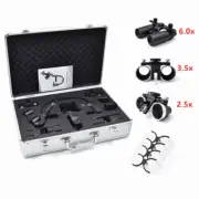 5W Dual LED Wireless Dental Headband Head Light + 6.0X 2.5X 3.5X Binocular Loups