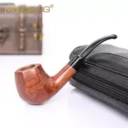Handmade Rosewood Tobacco Pipe 9mm Filter 10 Smoking Tools Tamper Box Brush
