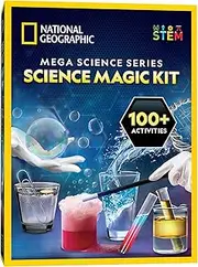 National Geographic Science Magic Kit - Perform 20 Unique Experiments as Magic Tricks, Includes Magic Wand and Over 50 Pieces, Amazon Exclusive Learning Science Kit for Boys and Girls