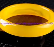 Beauty Natural Yellow Jade Jadeite Gemstone Bangle Bracelet 56-62mm Jewelry