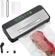 Food Vacuum Sealer Machine INK-VS03, Sealing Time Display, 80KPA Strong Suction,