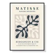 50Cmx70cm Henri Matisse Black Frame Canvas Wall Art