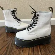DR. MARTENS 1460 Pascal Max Optical White Platform Boots Women’s Size 7 Sold Out