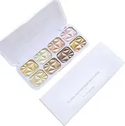 TiaoBug 1Pc 8 Color Shimmer Highlighter Palette Glow Powder for Face Cheeks Eyes Body Natural Radiance Makeup Kit Multicolor One Size