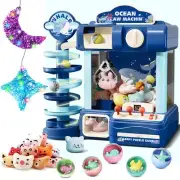 Kids Claw Machine and 3D String Art Kit Set – Arcade Game Toy with Lights,
