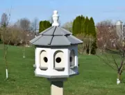 SMALL poly birdhouse | 4 rooms | Low maintenance | Amish handmade | Made in USA