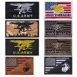 魔術貼補丁海豹臂章 NAVY SEALS 士氣徽章 軍迷3D刺繡魔術貼徽章U.S.ARMY戰術補丁