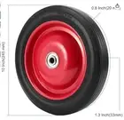 10" Semi-Pneumatic Flat Free Rubber Tire Wheel - Wheelbarrow Garden Cart