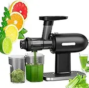 150W Slow Masticating Juicer, Masticating Nutrition Juicer with Reverse Function, Juice Maker Squeezer Machine, Cold Press Juicer Machine, Quiet Motor & Anti-Clog Function
