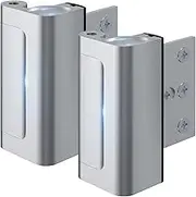 Rerishom 2 Pack Door Lock Withstand 800 lbs for Inward Swinging Door,Door Reinforcement Lock with 8 Screws to Prevent Unauthorized Entry, Child Proof Pin Tumbler for Extra Home Security and Privacy