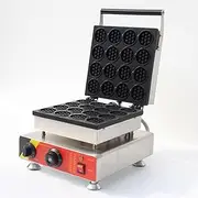 Commercial Classic Round Waffle Maker Stainless Steel Belgian Waffle Machine Temperature And Time Control Nonstick Double-Sided Uniform Heating Make Bowl Shapes Belgian Waffles In Minutes