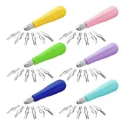 6Pack Craft Linoleum Cutter Kit Carving Tools Assortment Linocut Tools 1277
