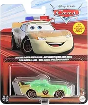 Hot Wheels Cars Character Cars 2024 Mix 4 Lightning McQueen Deputy Hazard with Slime Diecast Metal Car Toy 1.55 Scale 8 x 4 x 3cm Ages 3 and Up