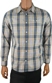 Quicksilver Mens Shirt New S Multicolor Plaid Button Down Long Sleeve